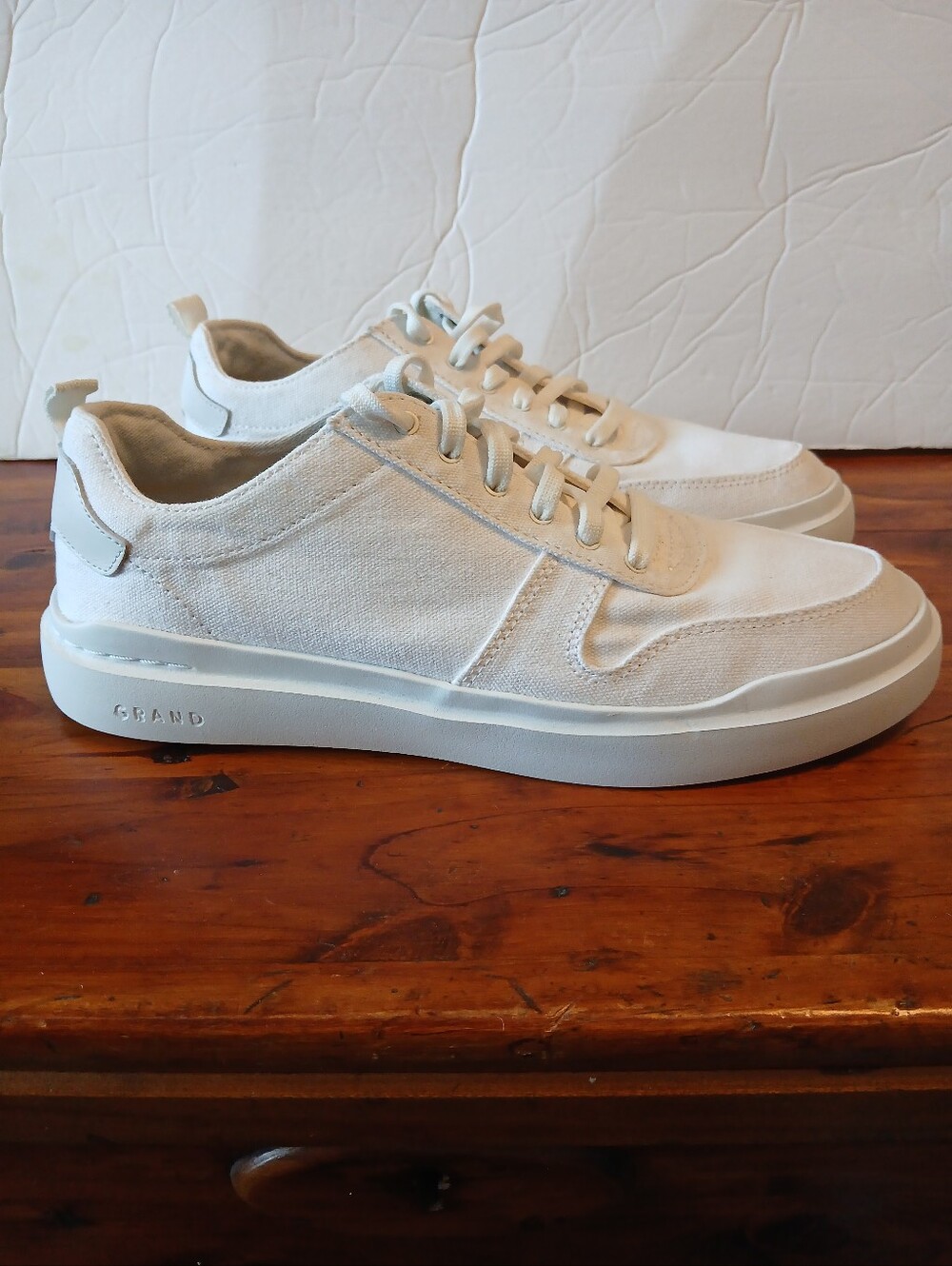Cole Haan GrandPro Rally Canvas Low-Top Sneakers in Off-White Women's Size 8.5B - Picture 9 of 13